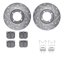 Dynamic Friction Company 7512-67007 Rotors Drilled & Slotted Silver W/ 5000