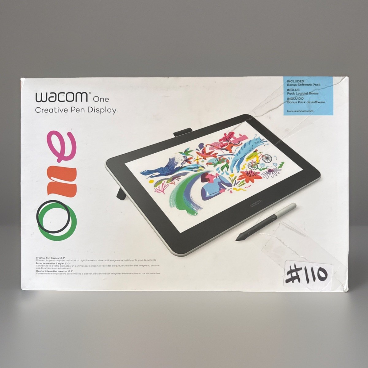 Wacom One Creative Pen Display 13.3 Inch Drawing Tablet