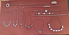 Rihnestones Vintage Lot of Necklaces Brooches and Bracelet Costume Jewelry Lot