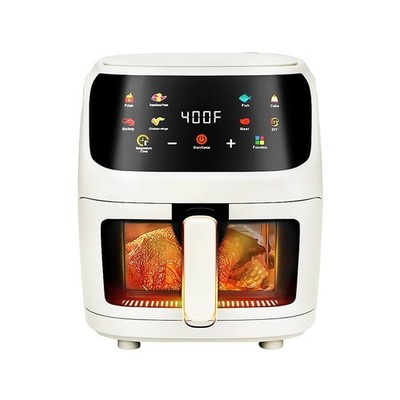 Bluebow Air Fryer Large 7.5QT, 8-in-1 Digital Touchscreen Cream White