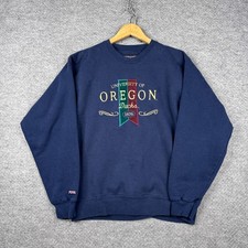 Vintage Jansport Oregon Ducks Crewneck Sweatshirt Mens Small S Blue Pullover