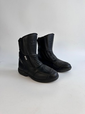 iXS Walk & Ride Motorcycle Boots Black Leather Touring Moto Boots EUR 40 UK 6.5