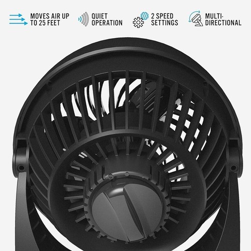 Small Room Air Circulator Fan 2 Speed Adjustable Tilt Table Desk Fan Airflow New - Picture 3 of 8