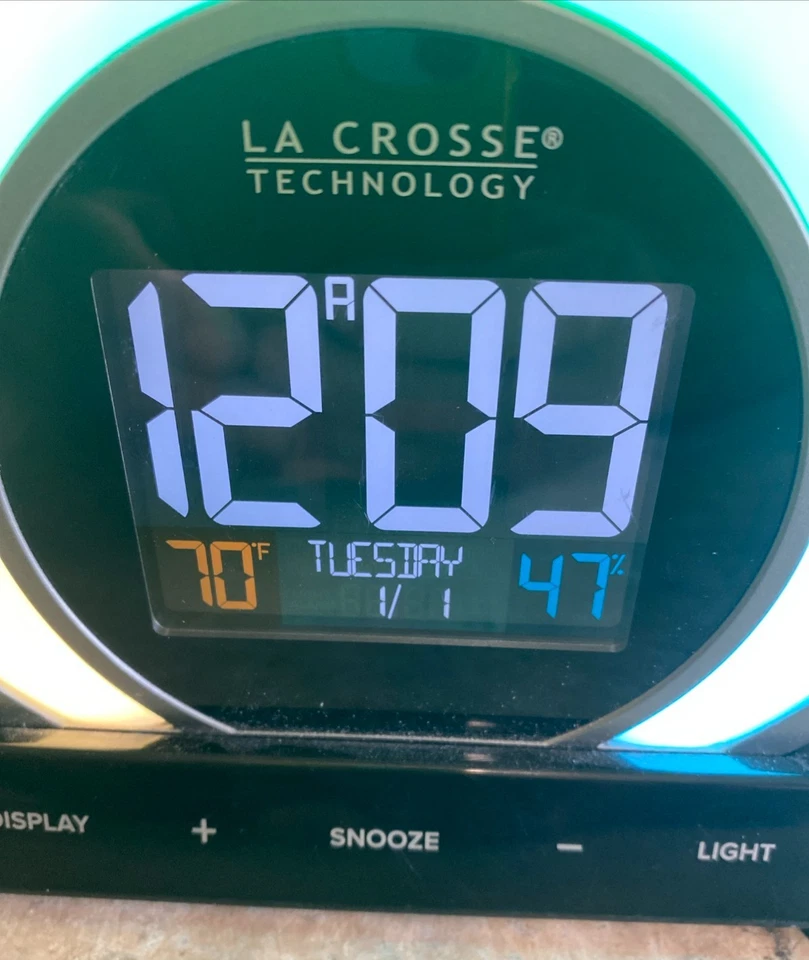 Reloj despertador digital La Crosse Technology Soluna Mood Light - Modelo C80994 - LED Foto 4 de 4