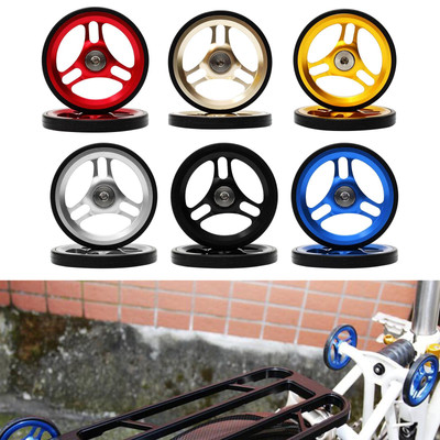Fahrrad Easy Wheel für Brompton Faltbare Fahrräder Gepäckträger hinten EZ