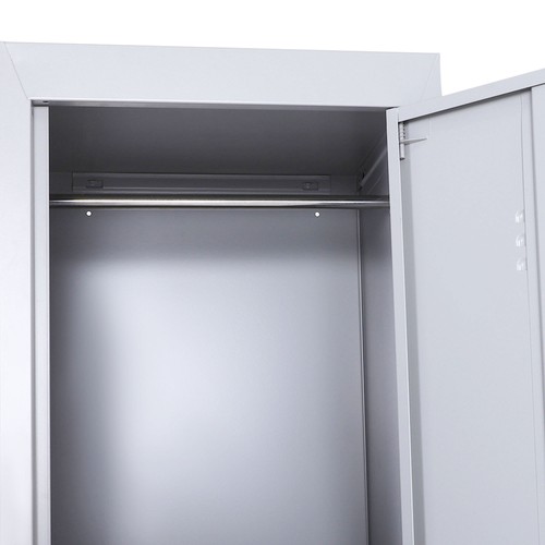 1.8m Locker Office Cabinet Storage Cold Rolled Steel w/ Storage Shelves Grey - Picture 6 of 11