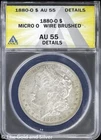 1880-O $1 Morgan Silver Dollar ANACS AU 55 Details | Micro O