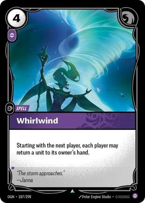 3x Whirlwind - 187/298 - Uncommon NM-Mint Riftbound TCG: Origins Riftbound