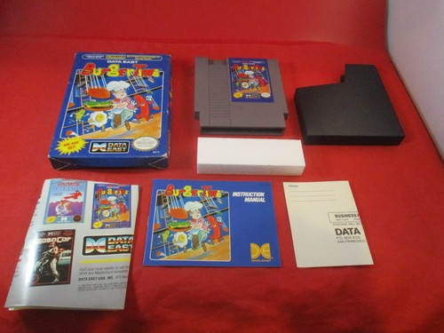 Burger Time (Nintendo NES) COMPLETE w/ Box manual game WORKS! Burgertime - Picture 1 of 18