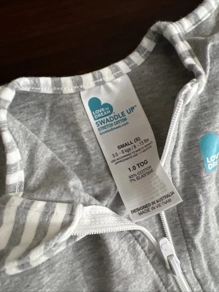Love to Dream Swaddle Up Gris 8-13 libras Polvoriento Pequeño Foto 3 de 3