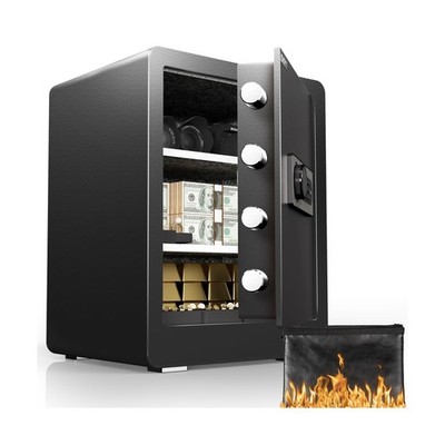 DAYI Safe Box, 2.0 Cubic Feet Home Safe with Fireproof Waterproof Bag, Securi...