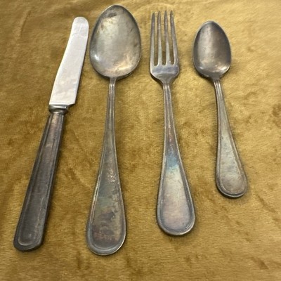Vintage USN 4) Pieces Pcs United States Navy International Silver