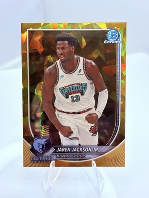 2025-26 Bowman Chrome Sapphire Jaren Jackson Jr. 06/50 Gold Refractor Grizzles🏀