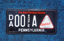 Pennsylvania DARE Sample License Plate