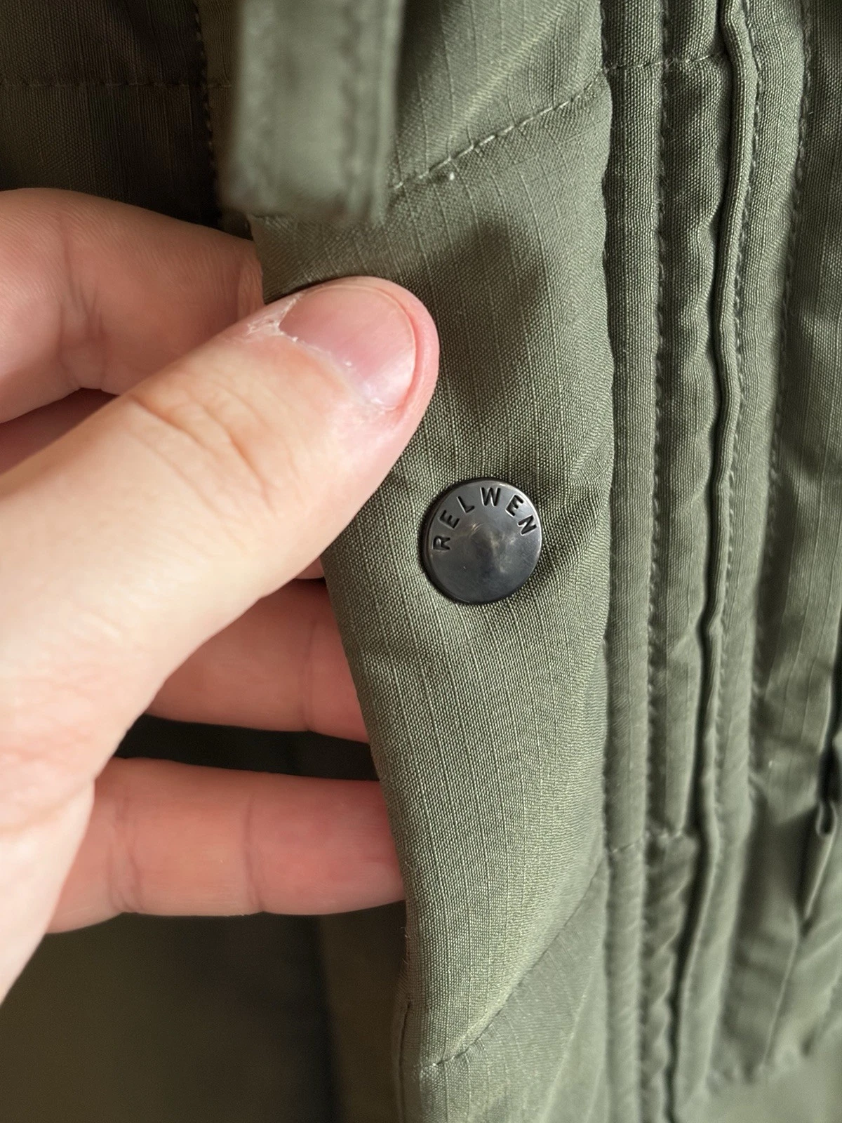 Relwen Men's Channel Boarder Jacket size L Olive/Orange - product detail image 4