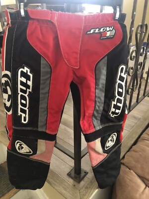 Thor Flow Motocross MX Pants Size 22'' kevler  Red/Black Very nice 