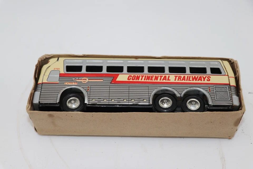 Игрушка Charmy - Серебряный Орел - Оловянная модель игрушечного автобуса Continental Trailways - Япония - Изображение 2 из 4