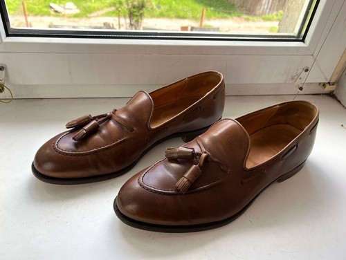 Mocassini Crockett Jones Cavendish nappa marrone UK 9,5 E scarpe da uomo in pelle - Foto 2 di 22