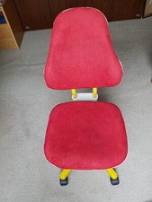 MOLL 92 Kind Schreibtisch Stuhl gelb rot design vintage alt Sessel Dreh stuhl