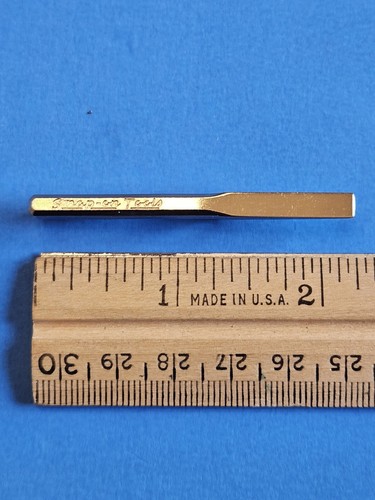Snap-On Tools Tie Clip Chisel Gold Tone Pin 2-1/4" Long Vintage Jewelry Rare Wow - Picture 5 of 6