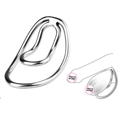 Men CBT Ball Stretcher Scrotum Clamp Clip Torture Metal Chastity Device Ring