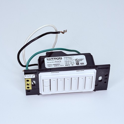 Lutron RRD-W6BRL-WH Radio Ra2 RadioRA RA 6 pulsanti tastiera - bianco - Foto 2 di 3