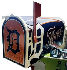 JUMBO Detroit Tigers Mailbox ~TICKETS~HELMETS~HATS~NO PAINT~NO FADING!! MLB