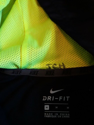 Nike Dry-Fit Youth Unisex Boy Girl Hooded Zip Jacket Black Neon Yellow M EUC - Picture 4 of 7