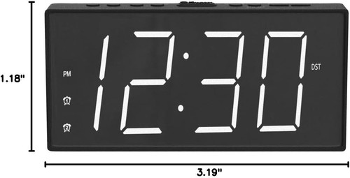 Digital Alarm Clock, 7.5" LED Big Number Clock for Bedroom with 2 Alarms,USB ... - Picture 9 of 9