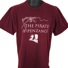 Vintage Pirates Of Penzance T Shirt Mens Size Medium Red 90s Opera Made In USA
