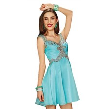 Alyce Paris Prom Dress Formal Evening Gown Style 3619 Aqua Size 4