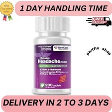 Tension Headache Relief Pain Reliever w Acetaminophen  Caffeine 200 Caplets