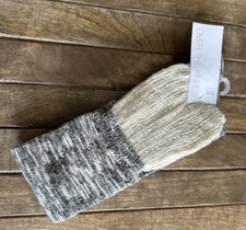New Over The Knee Black Ivory Soft Tweed One Size Women s Socks