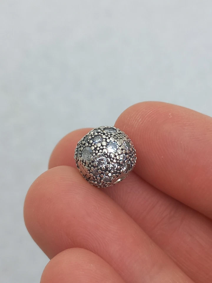 Authentic Pandora Cosmic Stars Charm Clip Bead 791286CZ Retired 925 Silver - Immagine 3 di 4