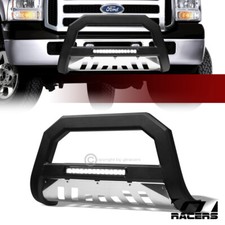 For 2005-2007 F250f350 Superduty Matte Blackss Skid Avt Aluminum Led Bull Bar