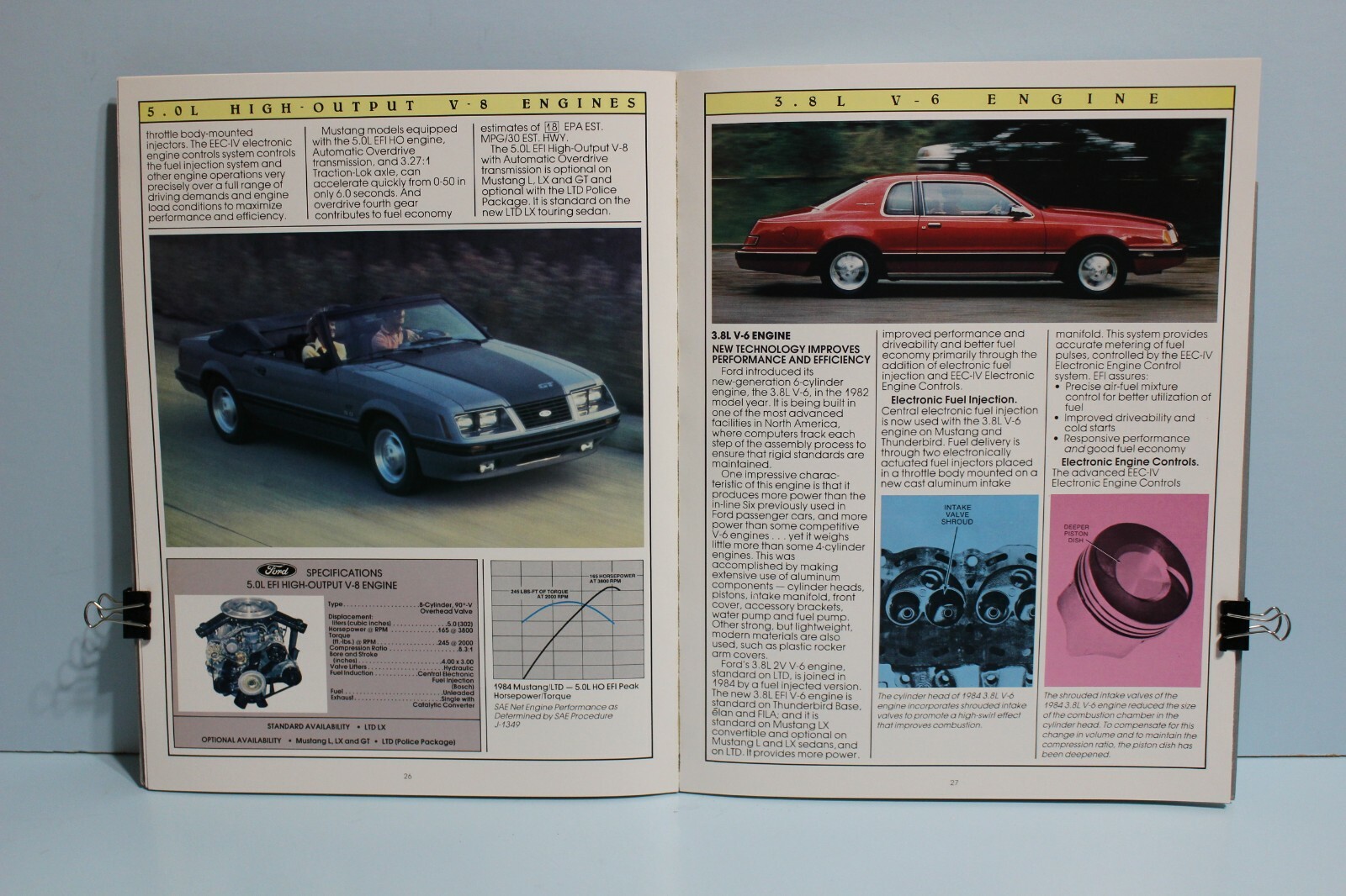 1984 Ford Mustang SVO Thunderbird Turbo Coupe Performance Catalog