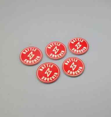 5 x Battle Shock Tokens - Acrylic Gaming Markers for Wargaming