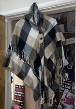 Steve Madden Poncho Cover Cape Button Fastening Size Xs/s