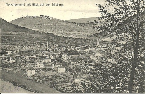 AK Neckargemünd Rhein-Neckar-Kreis - Bahnhof, Altstadt, Dilsberg - 1915 datiert