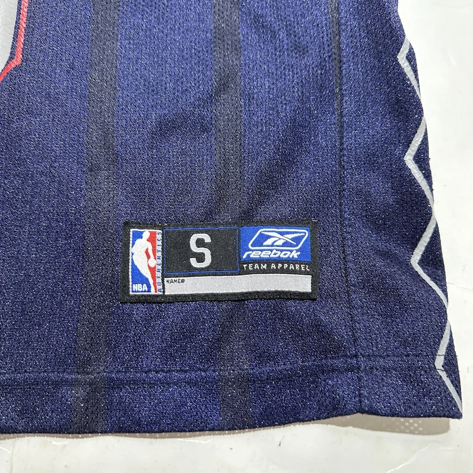 Camiseta vintage Jason Kidd New Jersey Nets juvenil talla pequeña 8 azul Reebok NBA Foto 2 de 4