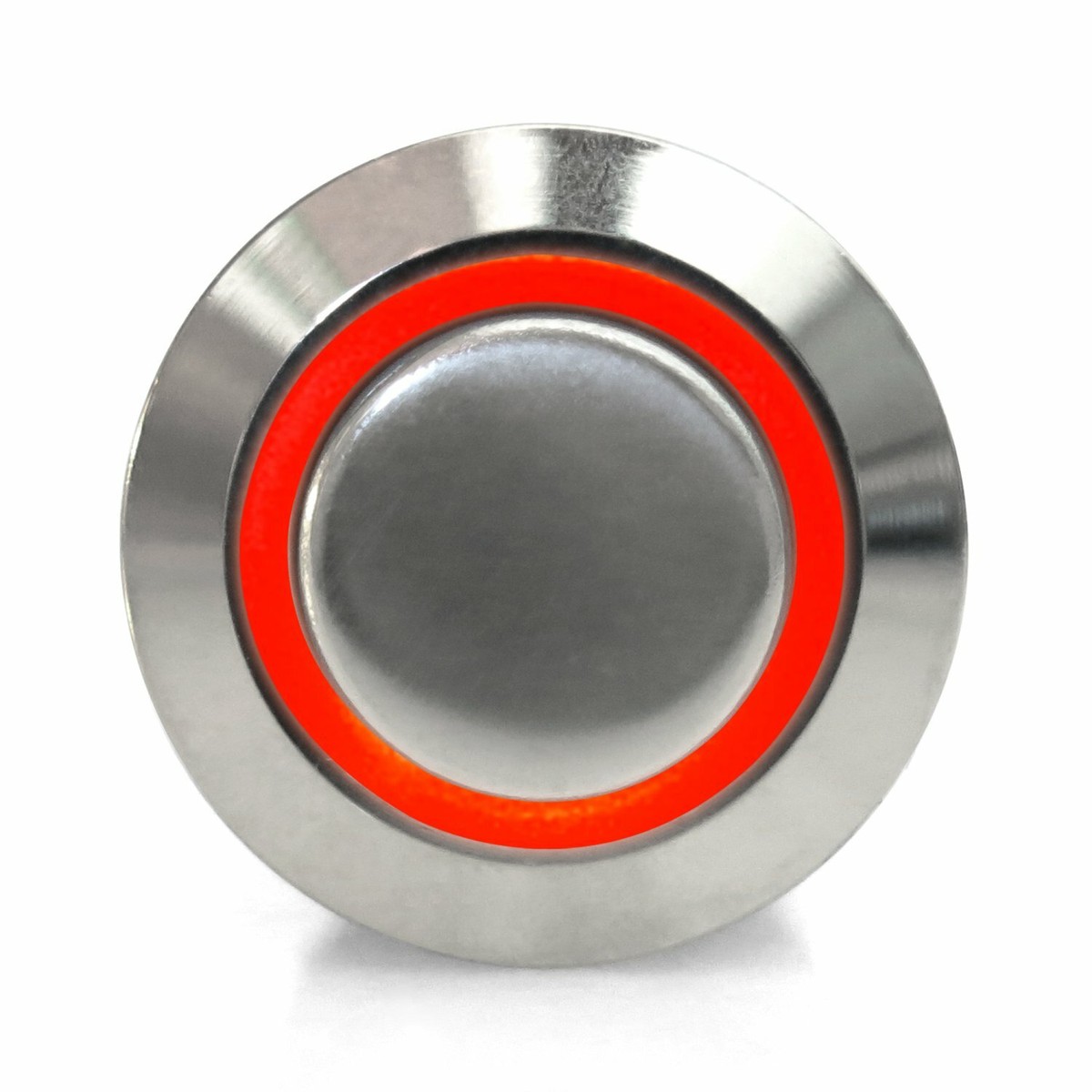 AutoLoc 16mm Latching Billet Button with LED Red Ring AutoLoc 16mm Latching Billet Button with LED Red Ring