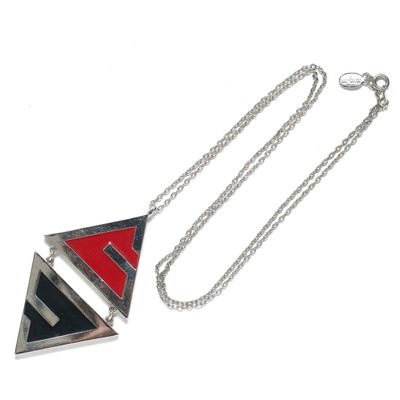 Givenchy Triangle G Logo Necklace Vintage 1977