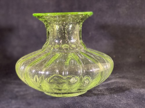 Vaso vintage in vetro semi verde per scatola, Francia - Foto 4 di 8