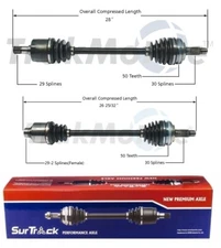 SurTrack Pair Set of 2 Front CV Axle Shafts For Acura MDX Honda Pilot