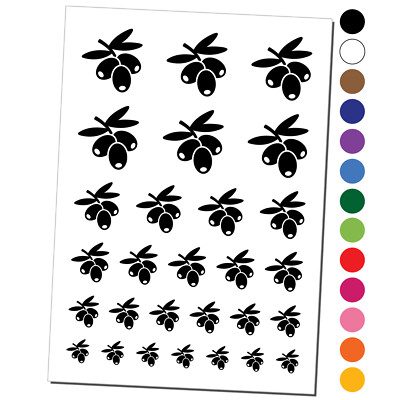 Bunch of Olives Temporary Tattoo Water Resistant Fake Body Art Set Collection