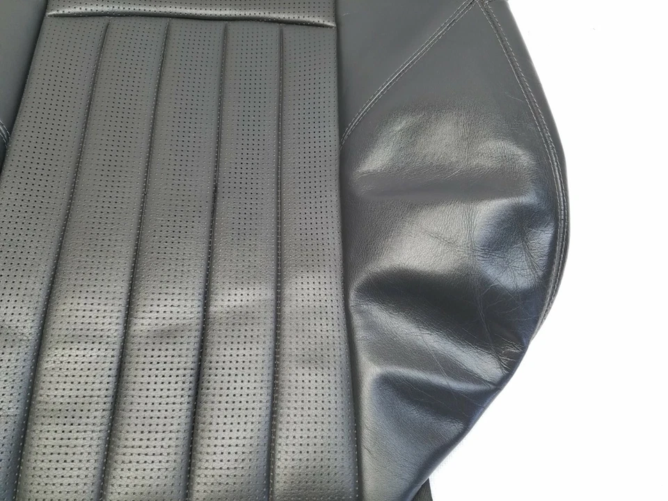 2005-2006 MERCEDES W211 E55 AMG FRONT LEFT DRIVER BACKREST SKIN - BLACK - Image 4 of 4