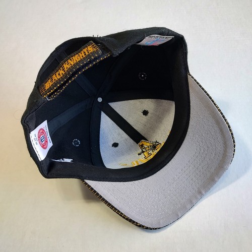 Vtg 90s Logo Athletic West Point Army Black Knight Hat Adjustable Grid Brim NCAA - Picture 3 of 7