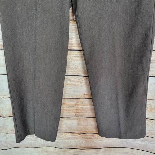 Christopher & Banks Mujer Pantalones Talla 12 Elastizados Marrón Cremallera Bolsillos Rectos - Imagen 3 de 8