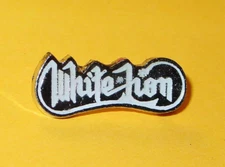 WHITE LION VINTAGE 1980's FIGHT TO SURVIVE METAL 1" PIN NOS -NICE!