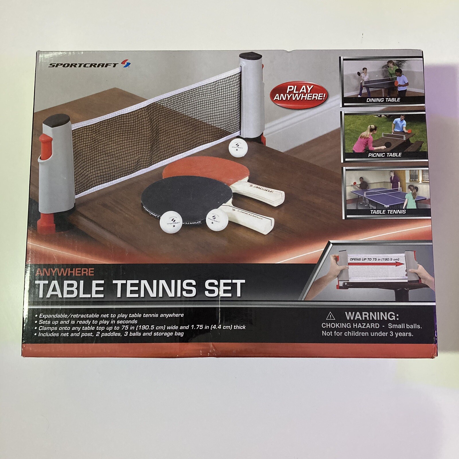 Sportcraft 1119313aftp02 Anywhere Table Tennis Set for sale online eBay